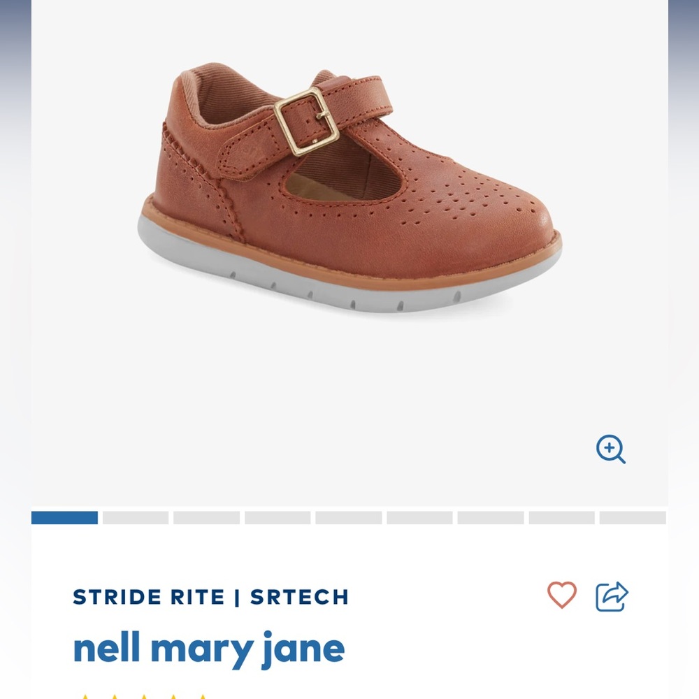 Stride Rite Leather Nell Mary Jane Toddler Shoes size 5.5